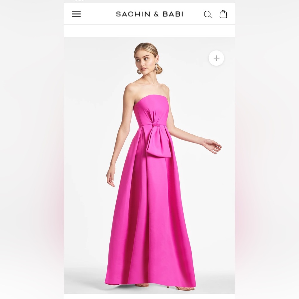 Sachin + Babi  Ainsley Gown -strapless size 4, hot pink